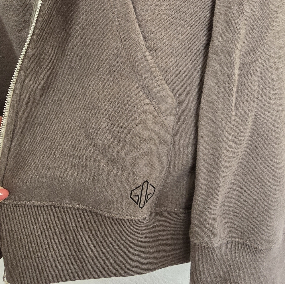 Golden Goose Venice Print Oversized Boxy Hooded Sweatshirt Size S Small Khaki - Picture 7 of 14